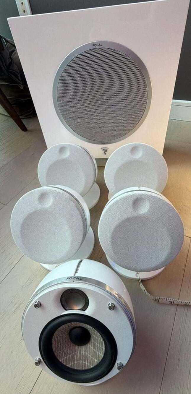Focal Dome Flax 5.1 Home Theater Speaker System Sub Air White